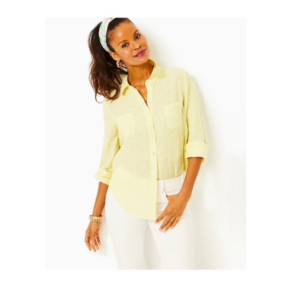Lily Pulitzer Sea View Button Down You Drive Me Daisy